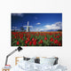 Tulip Field And Windmill Wall Mural