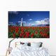 Tulip Field And Windmill Wall Mural