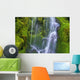 Waterfall Over Moss-Covered Rocks Wall Mural