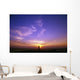 Luminous Sky Behind Distant Lighthouse Wall Mural