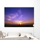 Luminous Sky Behind Distant Lighthouse Wall Mural