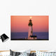 Sunset Over Lighthouse Wall Mural