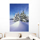 Snow-Covered Pine Trees Wall Mural