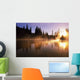 Sunbeams Through Mist On Lake Wall Mural