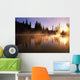 Sunbeams Through Mist On Lake Wall Mural