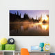 Sunbeams Through Mist On Lake Wall Mural