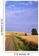 Dirt Road Through Wheat Field Wall Mural