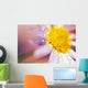 Detail Of Flower Blossom With Dew Drops Wall Mural