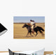 Cowboys Racing Horses Wall Mural