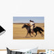 Cowboys Racing Horses Wall Mural