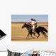 Cowboys Racing Horses Wall Mural