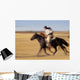 Cowboys Racing Horses Wall Mural