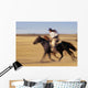 Cowboys Racing Horses Wall Mural