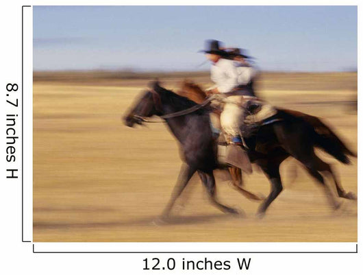 Cowboys Racing Horses Wall Mural