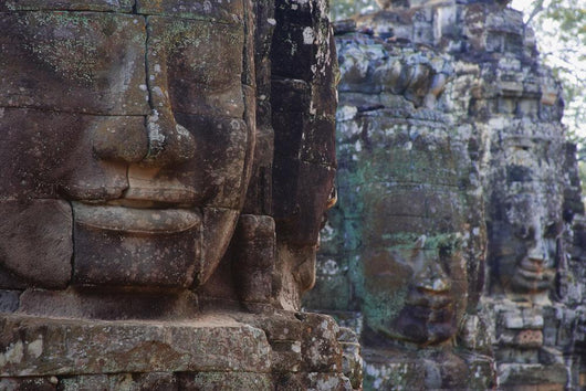 Stone Heads At Bayon Temple Wall Mural