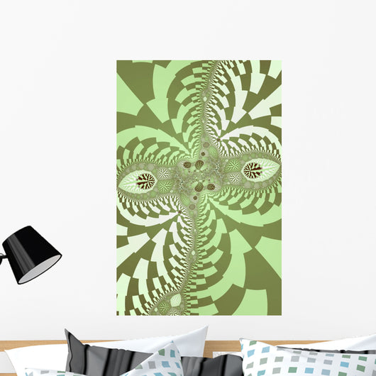 Green Abstract Wall Mural