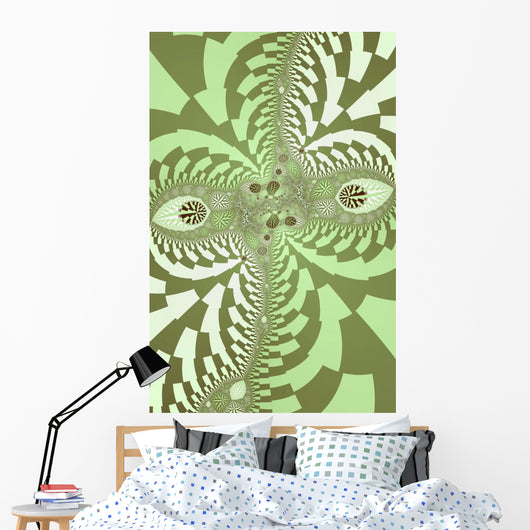 Green Abstract Wall Mural