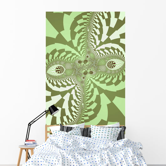 Green Abstract Wall Mural