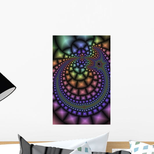 Multicolored Abstract Wall Mural