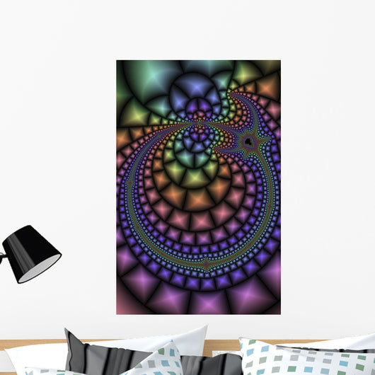 Multicolored Abstract Wall Mural