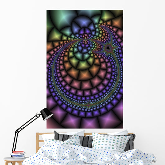 Multicolored Abstract Wall Mural