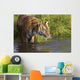 Tiger Standing In Water Wall Mural