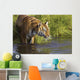Tiger Standing In Water Wall Mural