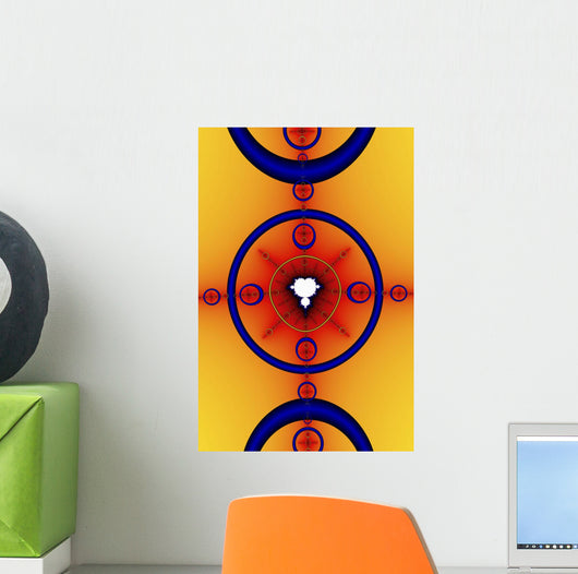 Multi-Coloured Abstract Wall Mural