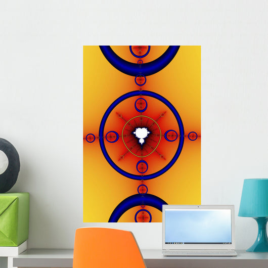 Multi-Coloured Abstract Wall Mural