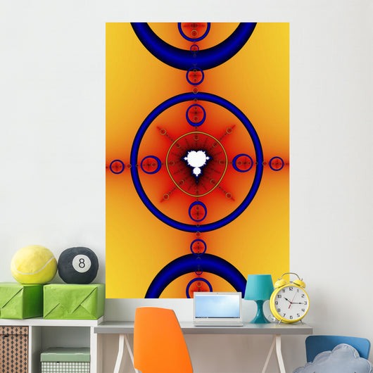 Multi-Coloured Abstract Wall Mural