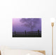 Fenceline Silhouette With Tree Wall Mural