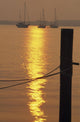 Sailboats At Sunset Wall Mural