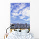 Row Of Trees With Clouds Wall Mural