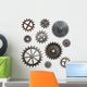Old Gears and Cogs Wall Decal Sticker Set