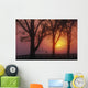Trees In The Sunrise Wall Mural