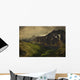 Storm Clouds In Valley Wall Mural