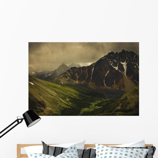 Storm Clouds In Valley Wall Mural