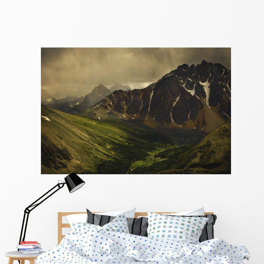 Storm Clouds In Valley Wall Mural