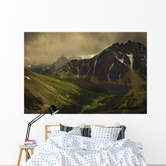 Storm Clouds In Valley Wall Mural