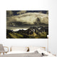 Patches Of Light Above Mountain Range Wall Mural