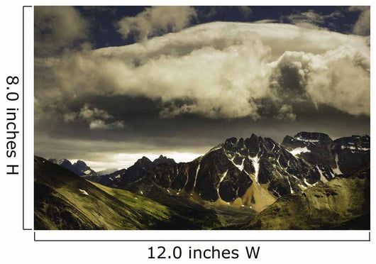 Patches Of Light Above Mountain Range Wall Mural
