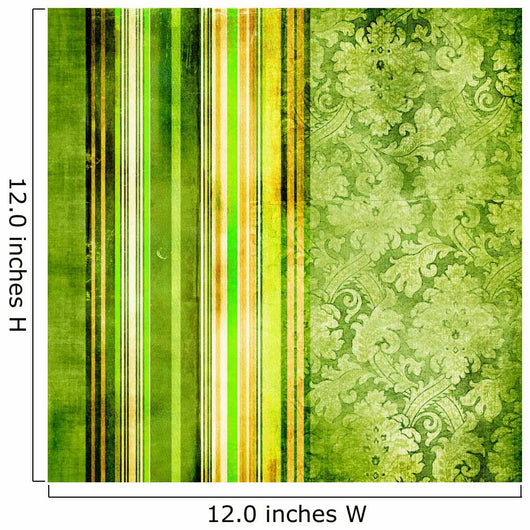 Green Vintage Striped Paper