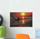 Waterskiing At Sunset Wall Mural
