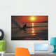 Waterskiing At Sunset Wall Mural