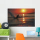 Waterskiing At Sunset Wall Mural