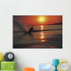 Waterskiing At Sunset Wall Mural