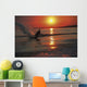 Waterskiing At Sunset Wall Mural