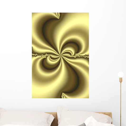 Gold Abstract Wall Mural