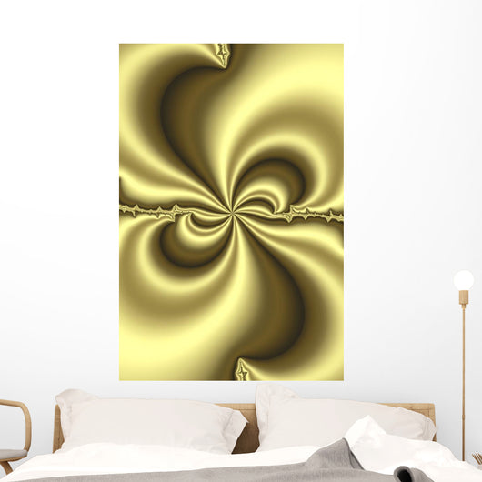 Gold Abstract Wall Mural