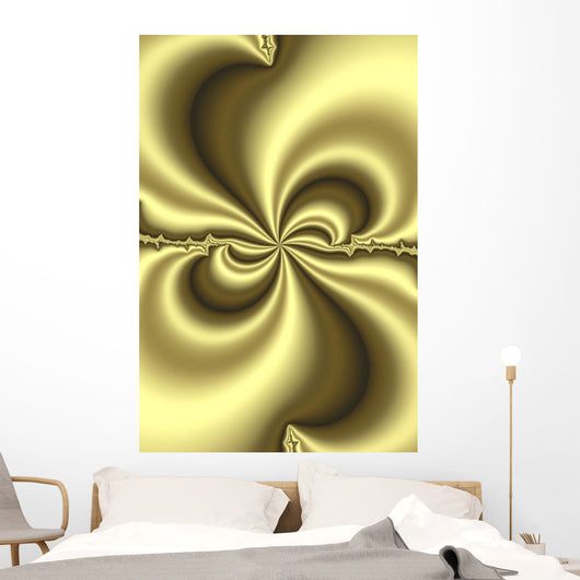 Gold Abstract Wall Mural